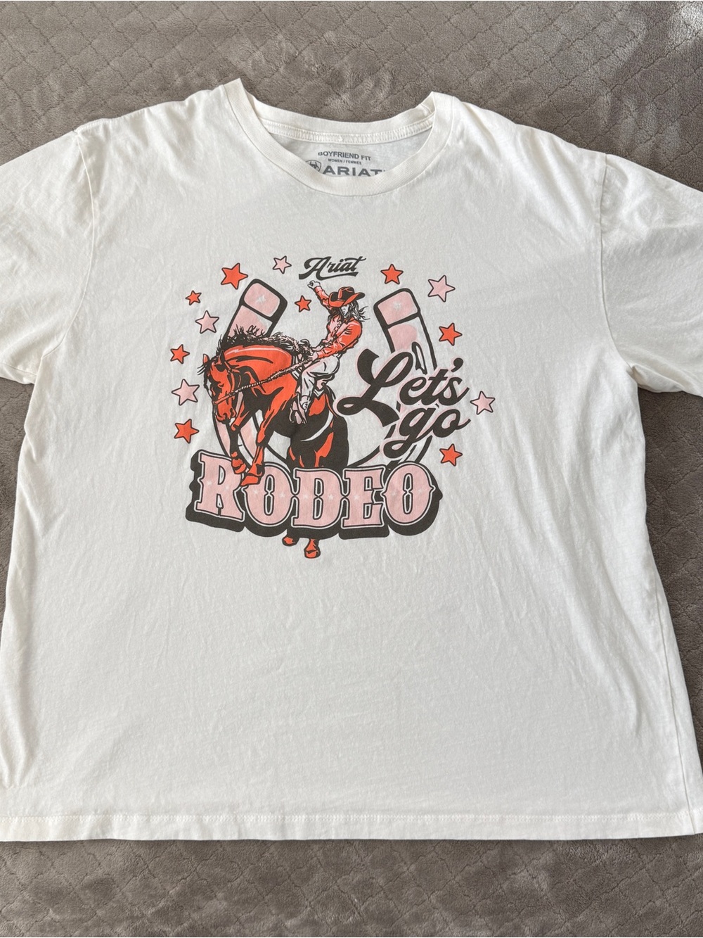 Ariat White Graphic 'Let's Go Rodeo' Short Sleeve Tee